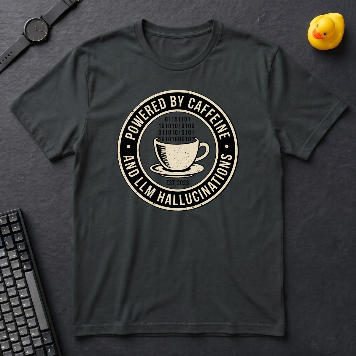 Powered By Caffeine And LLM T-Shirt