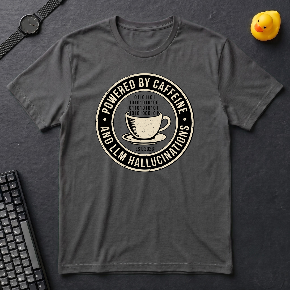 Powered By Caffeine And LLM T-Shirt