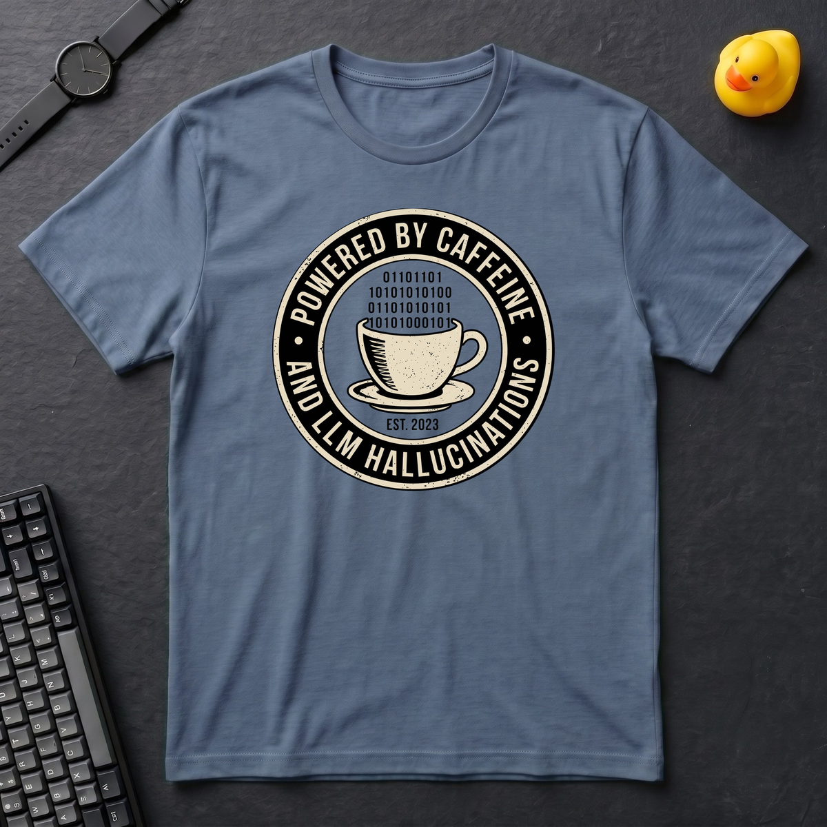 Powered By Caffeine And LLM T-Shirt
