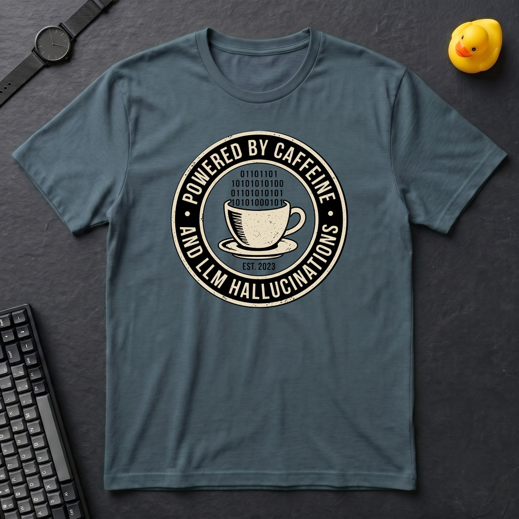 Powered By Caffeine And LLM T-Shirt